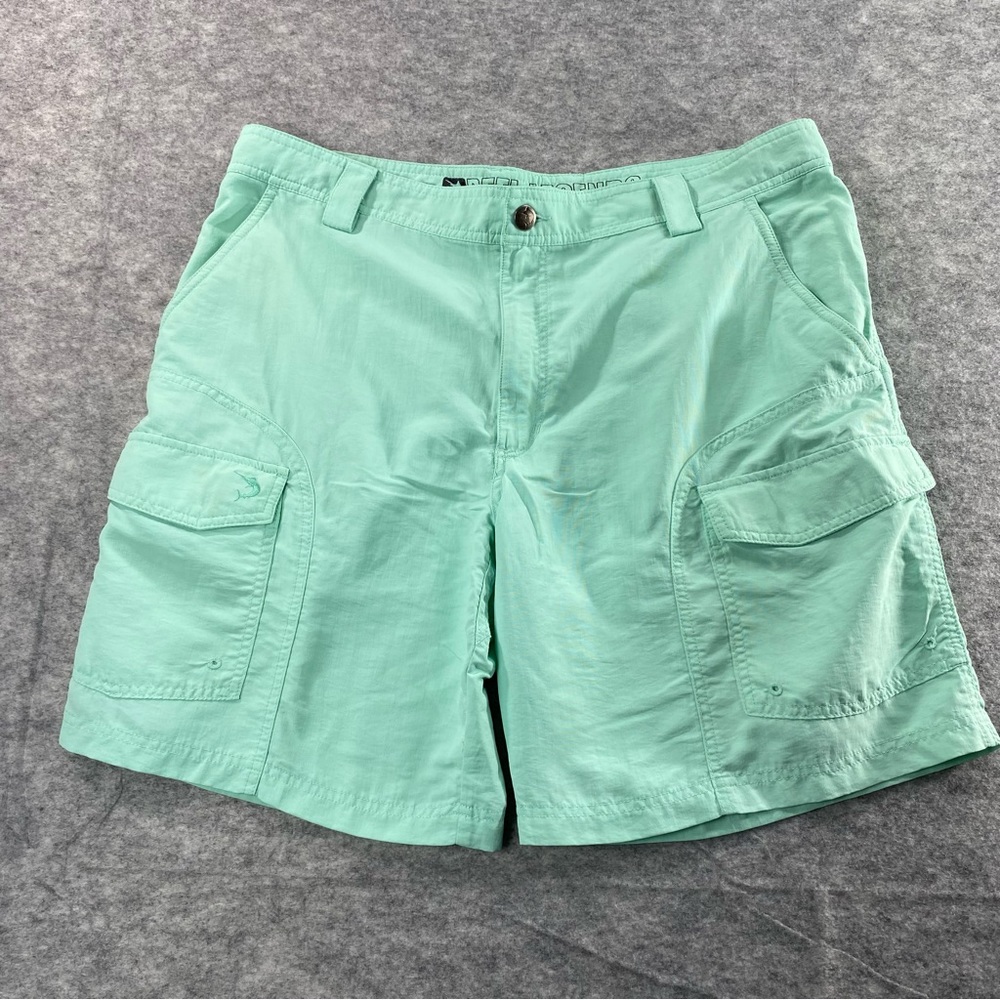 Reel Legends Mens Sea Foam Green Lined Performance Shorts‎ Size 40